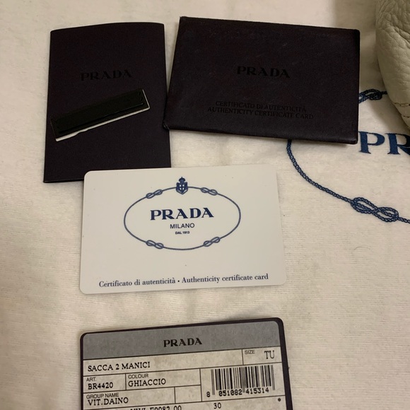 Prada SACCA 2 MANICI Convertible tote Vitello Daino Medium - Picture 8 of 8